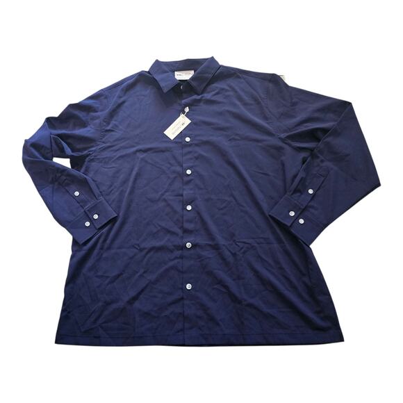 Nashie Navy blue Long sleeve button up shirt Men SZ XXL - Picture 1 of 5